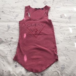 Guess Jeans Red Destroyed Tank
